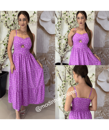 Vestido Dafne Coração Lavanda